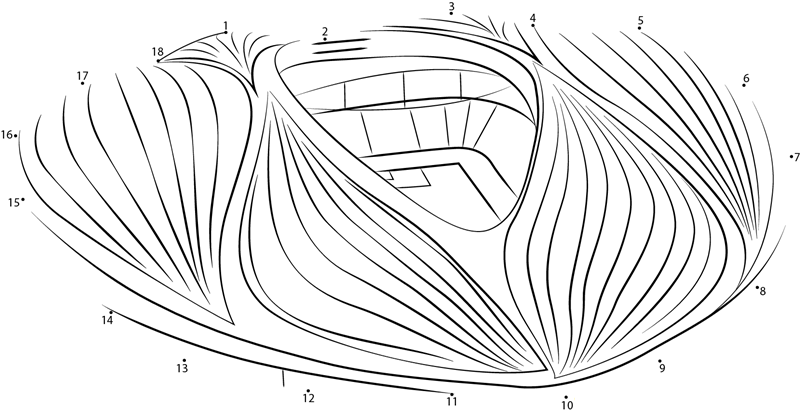 Al Wakrah Stadium dot to dot worksheets