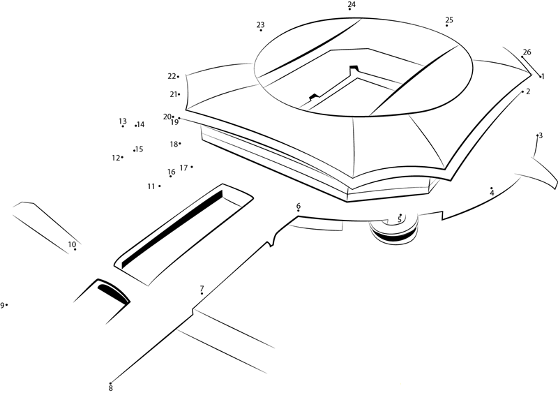 Bridgestone Arena Stadium dot to dot worksheets
