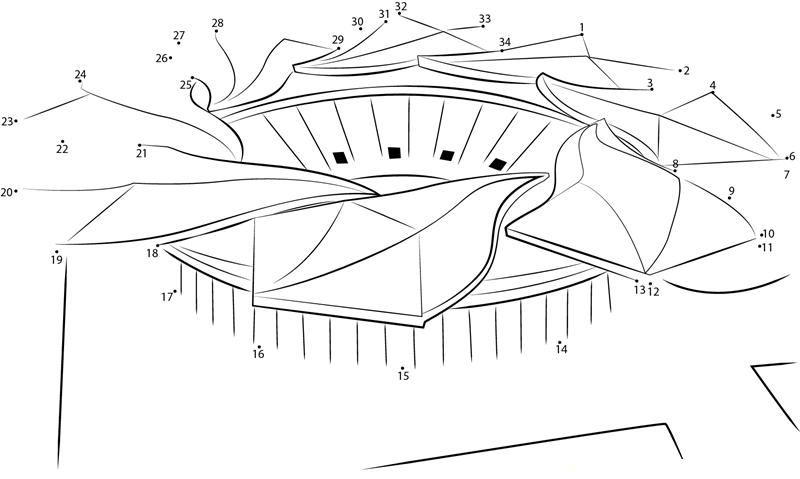 Coolest Stadium dot to dot worksheets