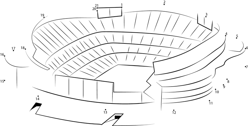 Denver Football Stadiums dot to dot worksheets