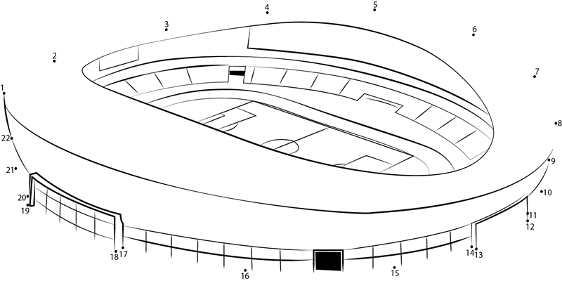 Jining Stadium dot to dot worksheets