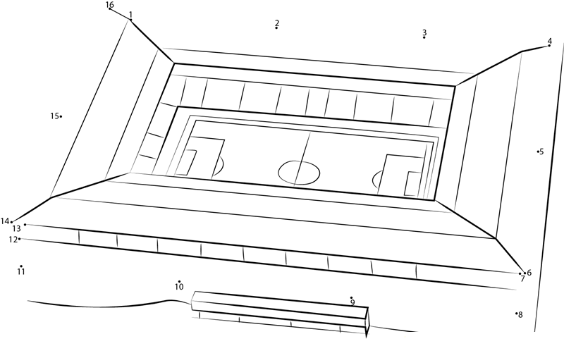 Most Beautiful Football Stadium dot to dot worksheets