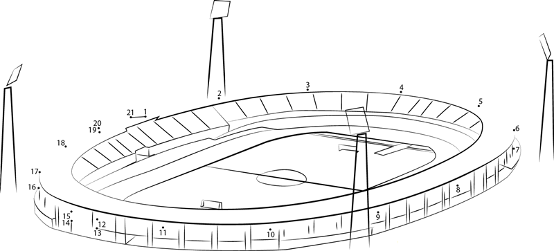 Old Greenpoint Stadium dot to dot worksheets