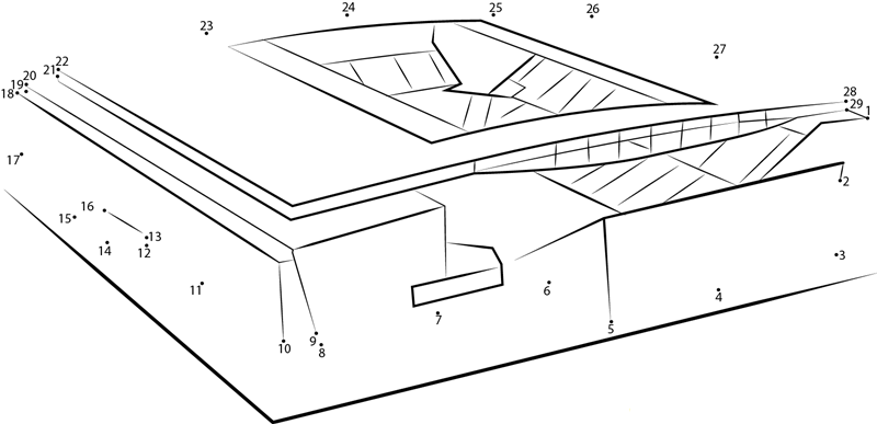 Reuters Arena Stadium In Sao Paulo Brazil dot to dot worksheets