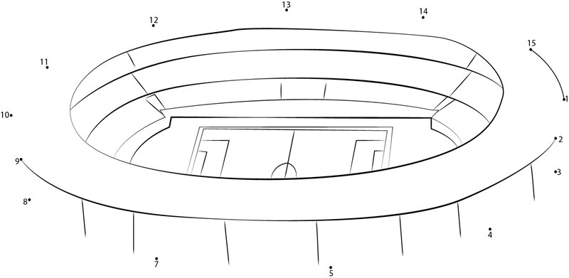 Salt Lake Stadium Football dot to dot worksheets