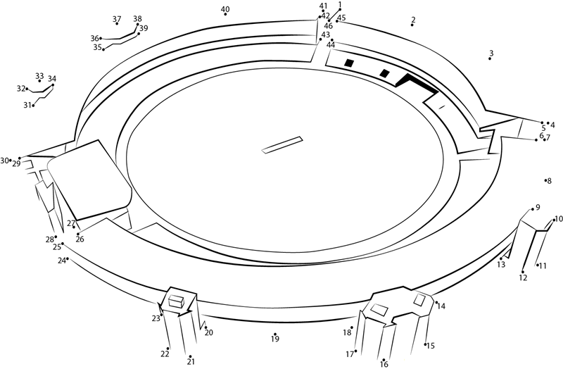 Saurashtra Cricket Stadium dot to dot worksheets