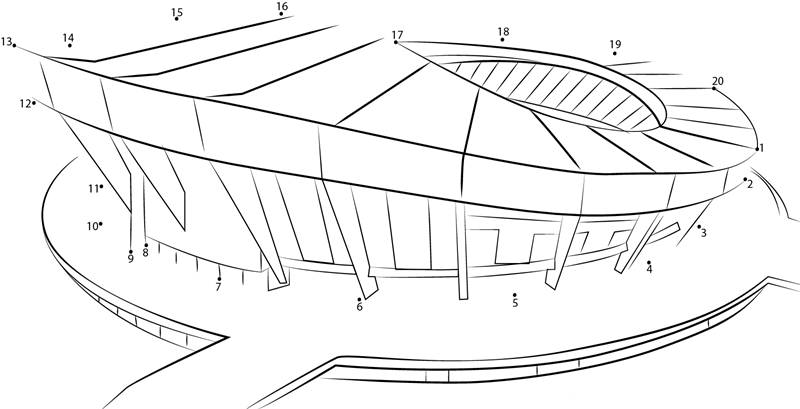 Shanghai Stadium dot to dot worksheets