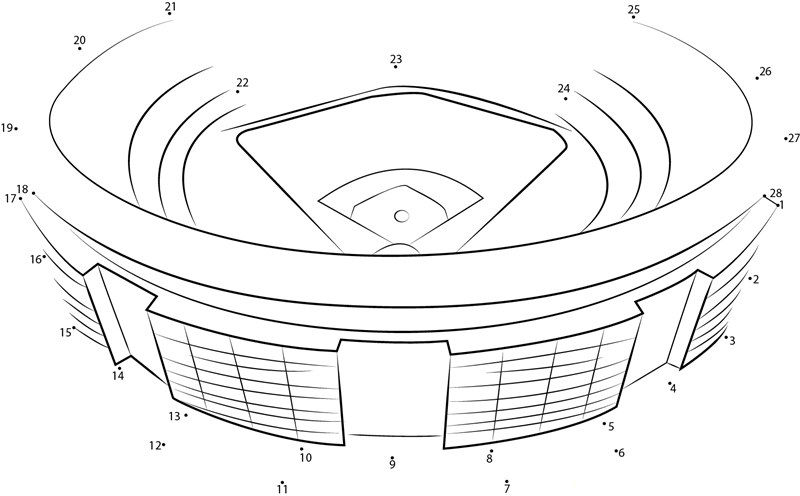 Shea Stadium dot to dot worksheets