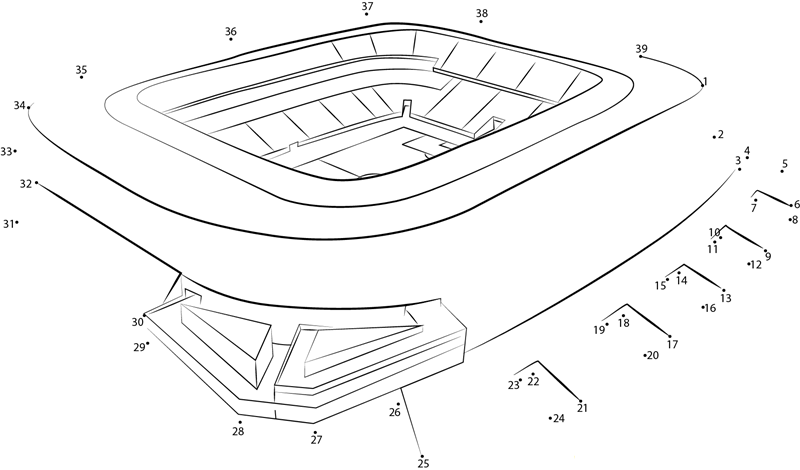 Stadium dot to dot worksheets