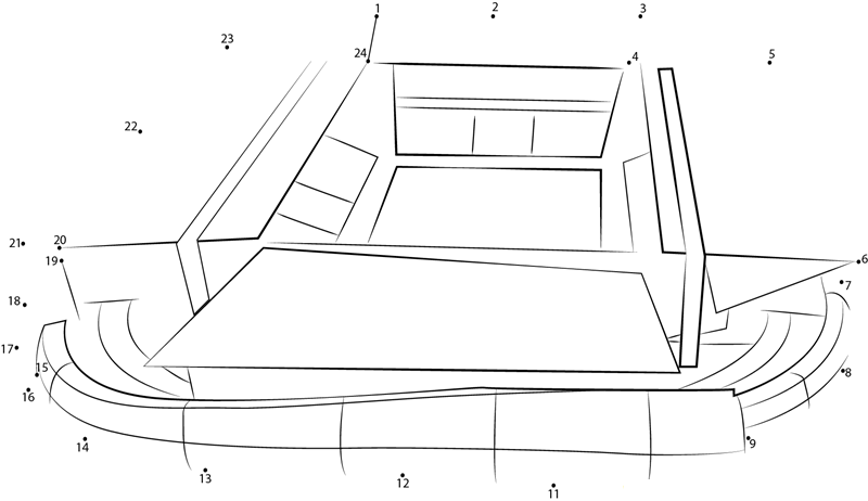 Staples Center Stadium dot to dot worksheets