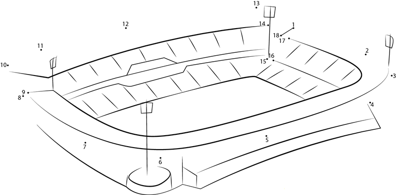 State Stadium dot to dot worksheets