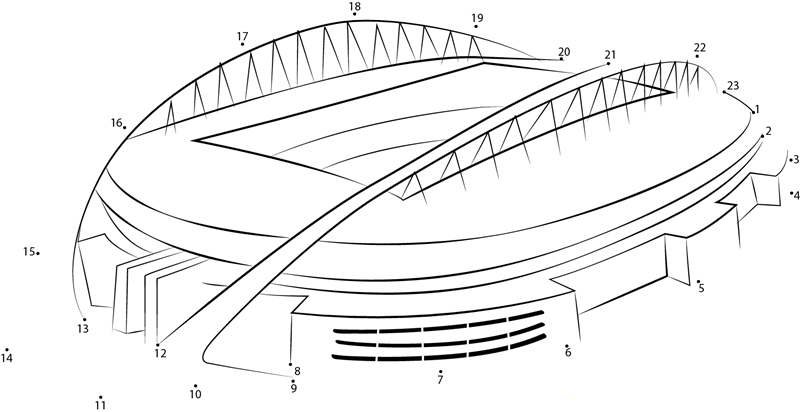 Sydney Olympic Stadium dot to dot worksheets