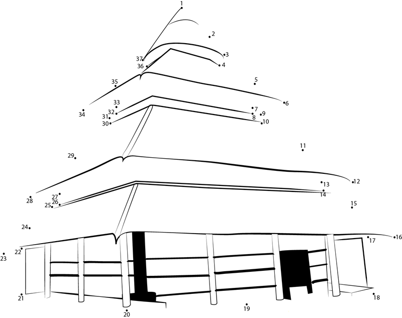 Hadimba Temple Manali dot to dot worksheets