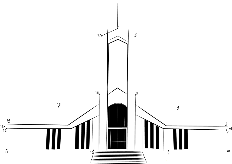 Latter Day Saints Temple dot to dot worksheets