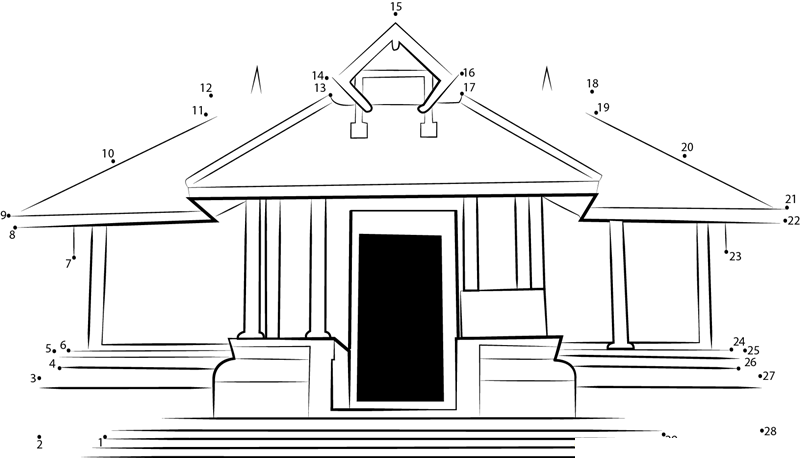 Oldest Temple dot to dot worksheets