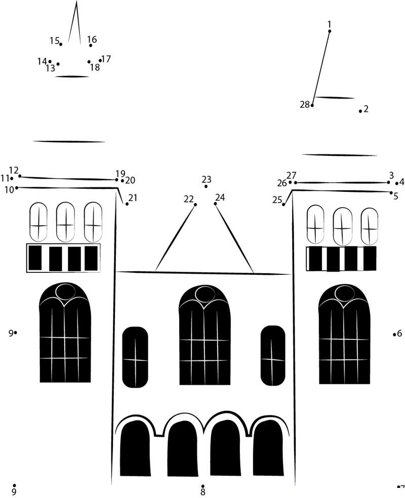 Temple dot to dot worksheets