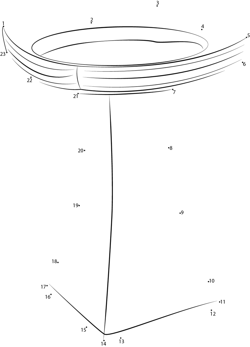 Grooved Bird Bath printable dot to dot worksheet