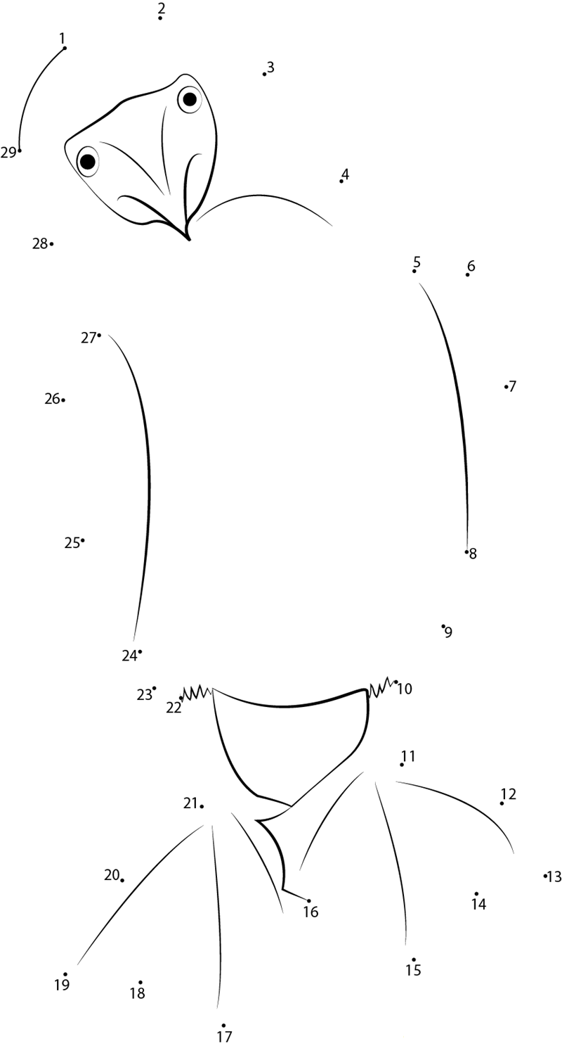 Sula Nebouxii Chick printable dot to dot worksheet