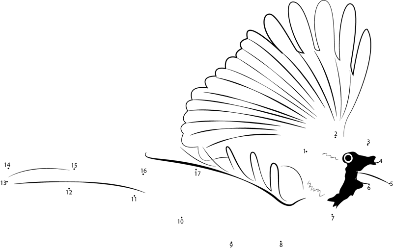 Cardinal In Flight printable dot to dot worksheet