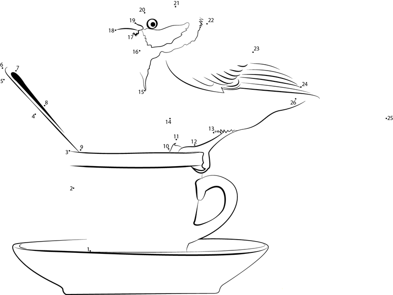 Chickadee Teatime dot to dot worksheets