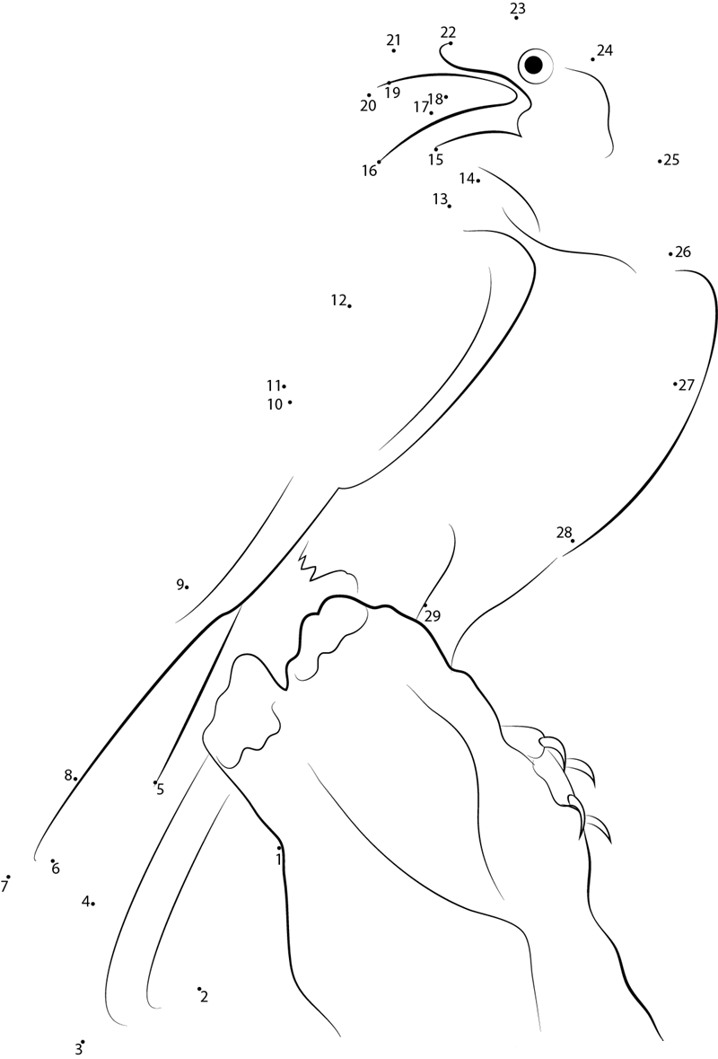 Raven Stand In Fields dot to dot worksheets