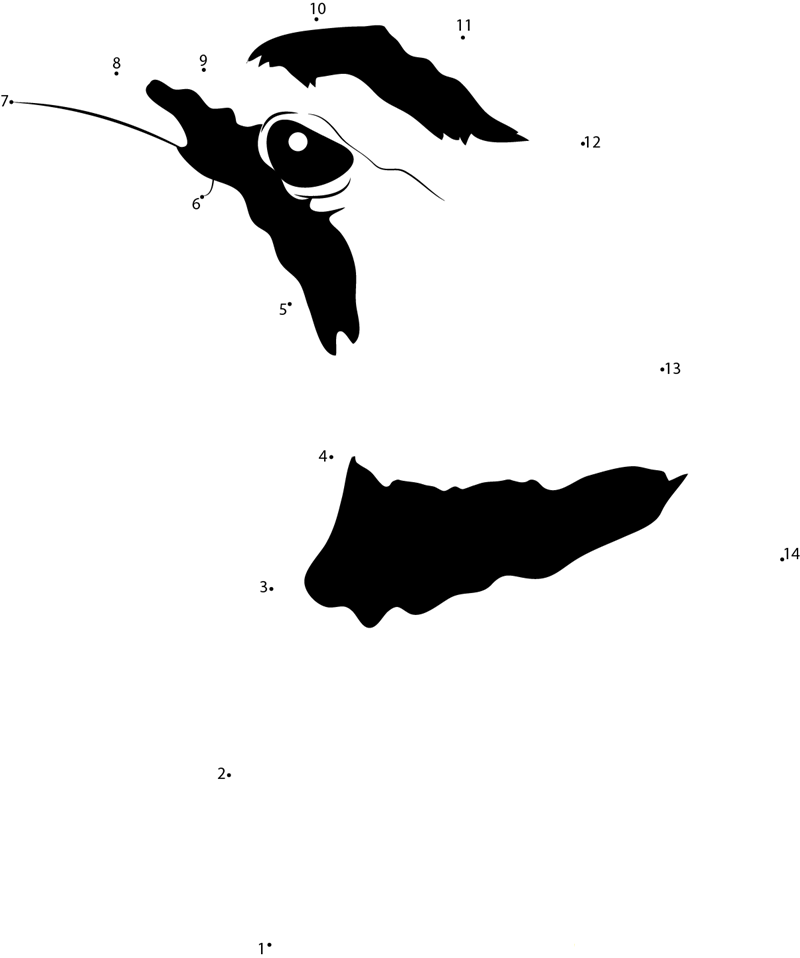 Horned Lark Close Up dot to dot worksheets