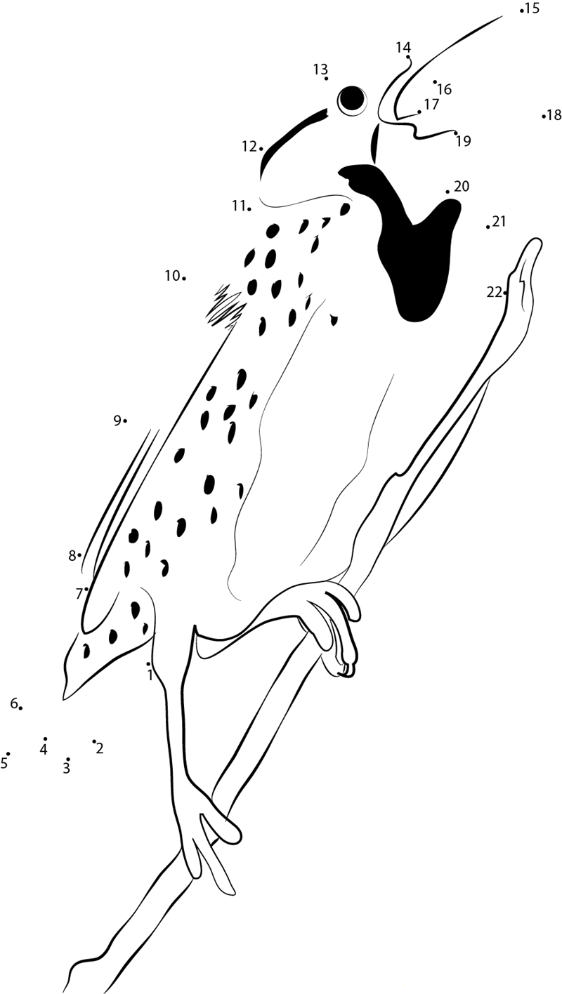 Hang On Tree Western Meadowlark printable dot to dot worksheet