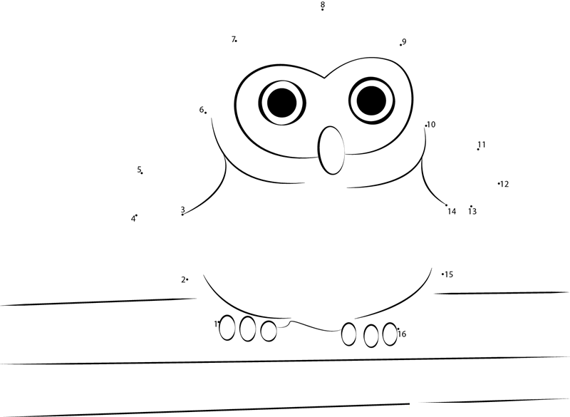 Barn Owl dot to dot worksheets