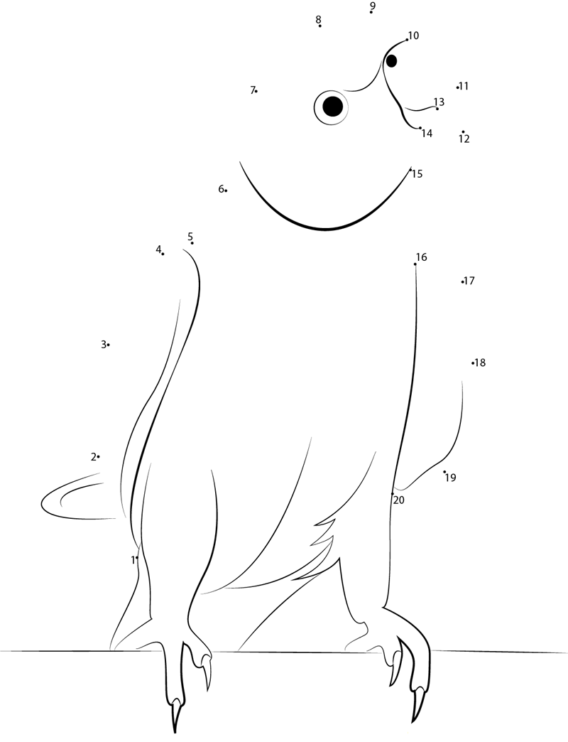 Norwegian Blue Parrot printable dot to dot worksheet