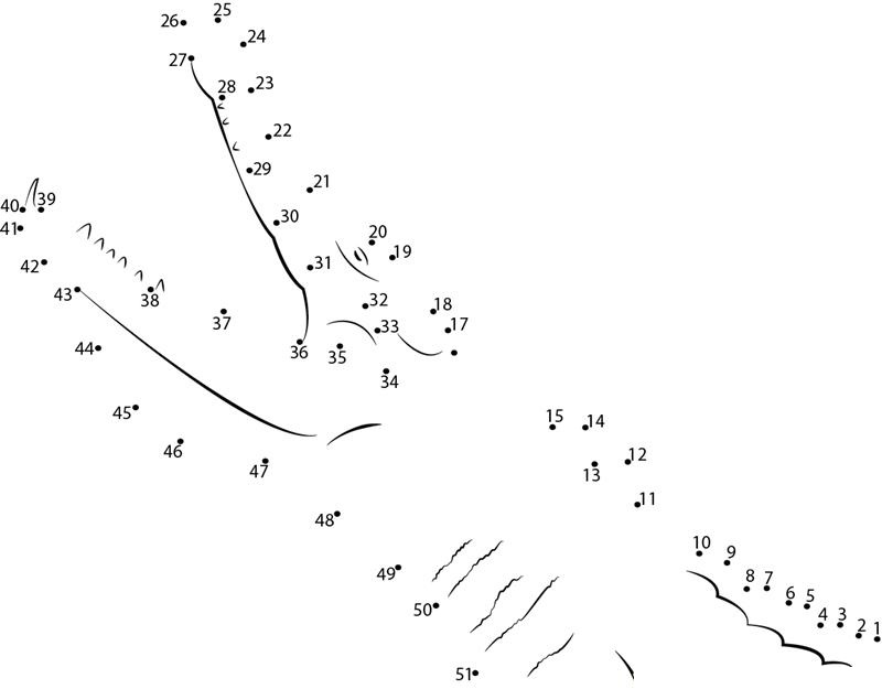 Crocodile dot to dot worksheets