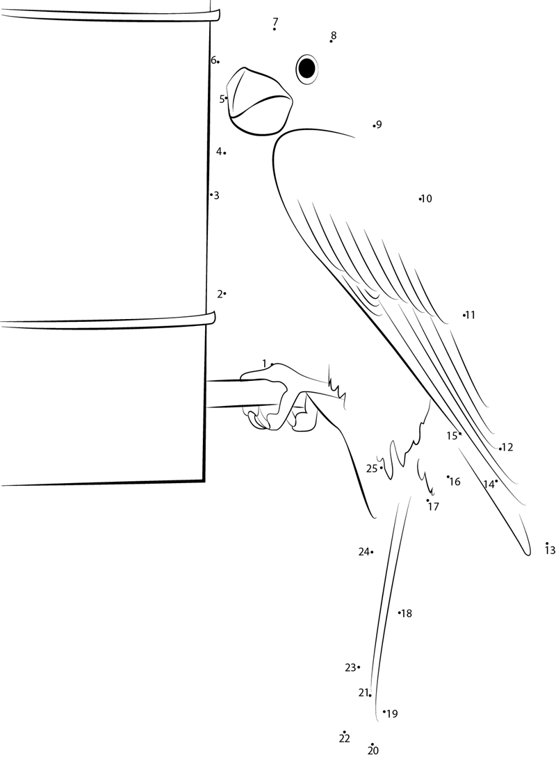 Hang On Nest Purple Finch dot to dot worksheets