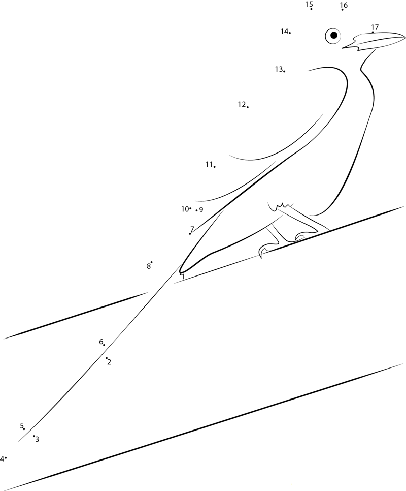 Small Scissortailed Flycatcher printable dot to dot worksheet