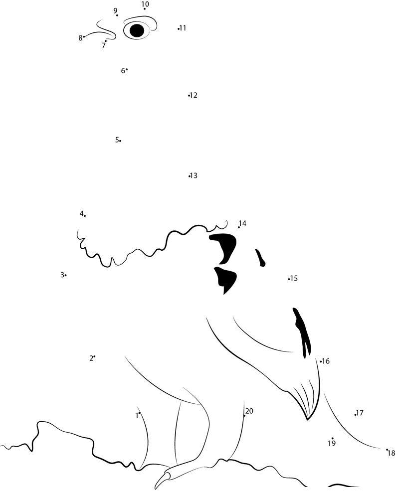 Willow Ptarmigan Standing printable dot to dot worksheet