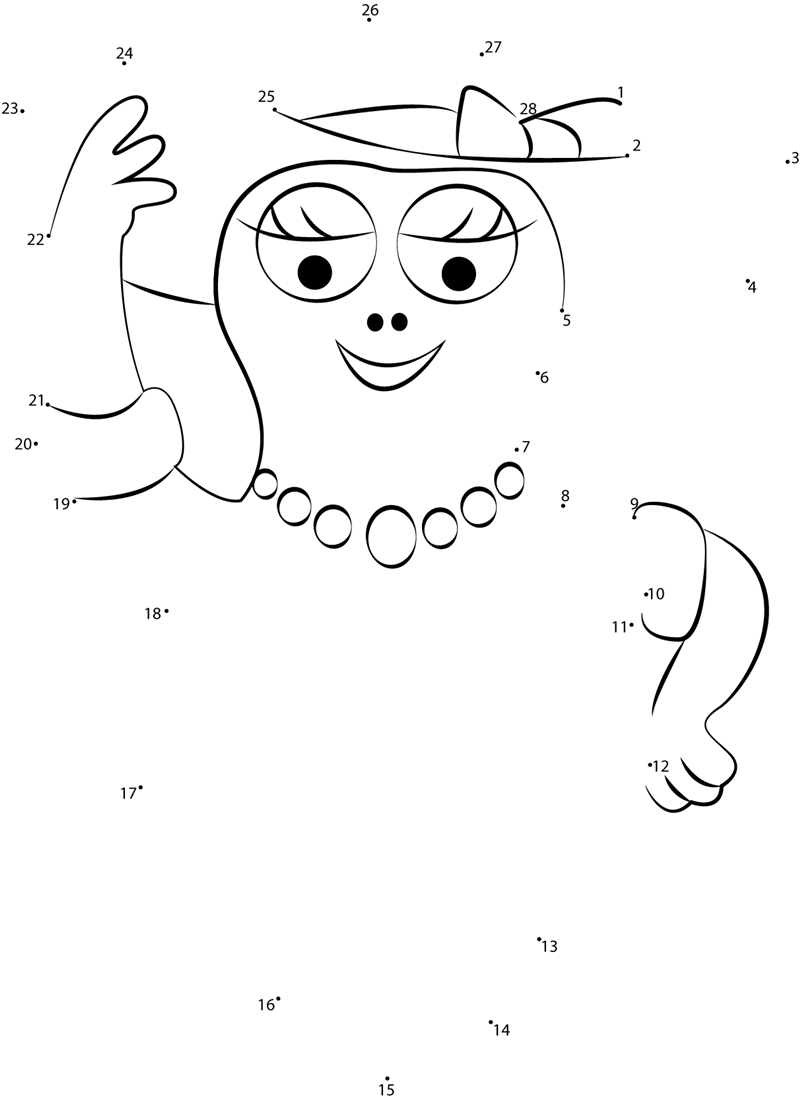 Barbabelle-Wear-Nice-Hat-Dot-To-Dot dot to dot worksheets