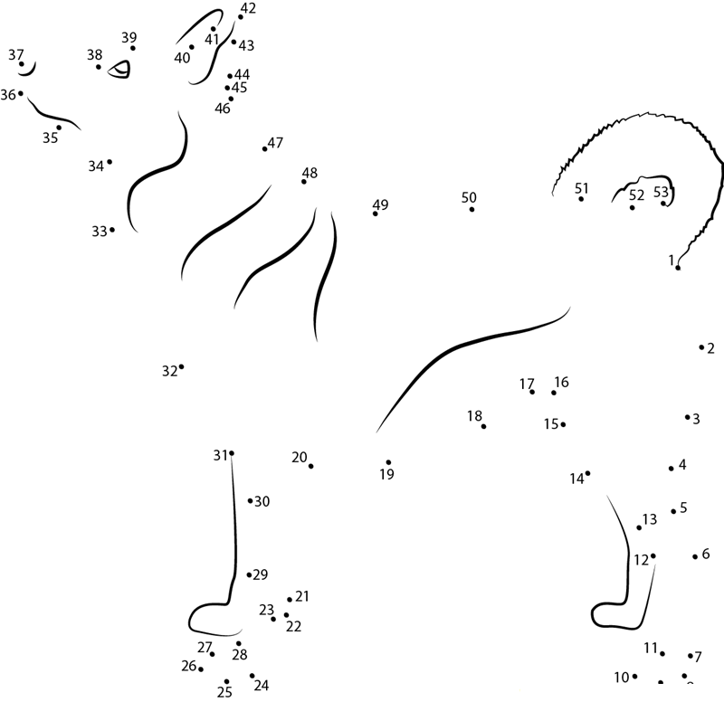 Canaan Dog dot to dot worksheets