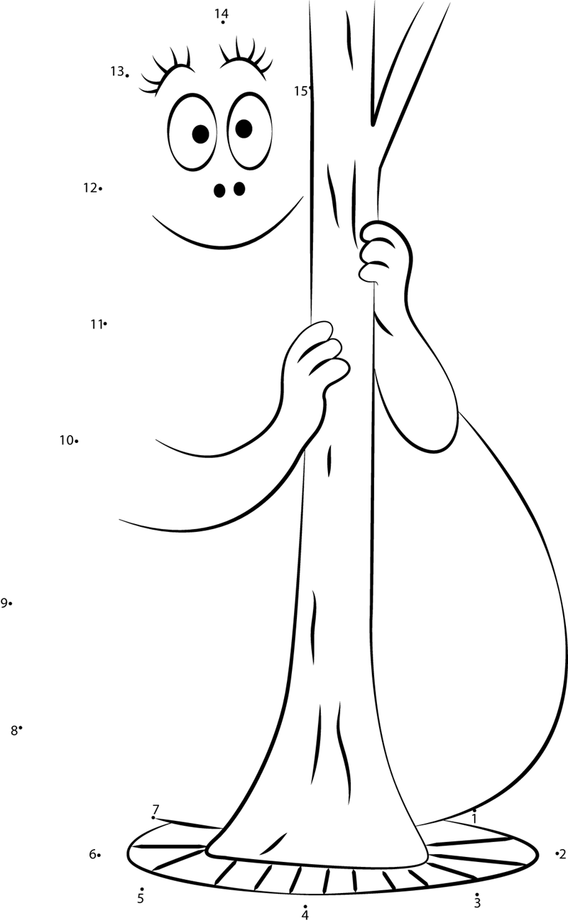 Cute-Barbapapa-Dot-To-Dot dot to dot worksheets