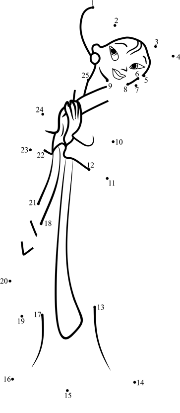 Princess-Mei-Dot-To-Dot dot to dot worksheets