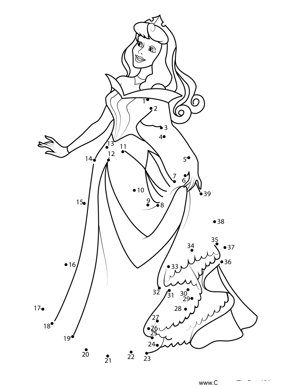 Aurora-Elegant dot to dot worksheets