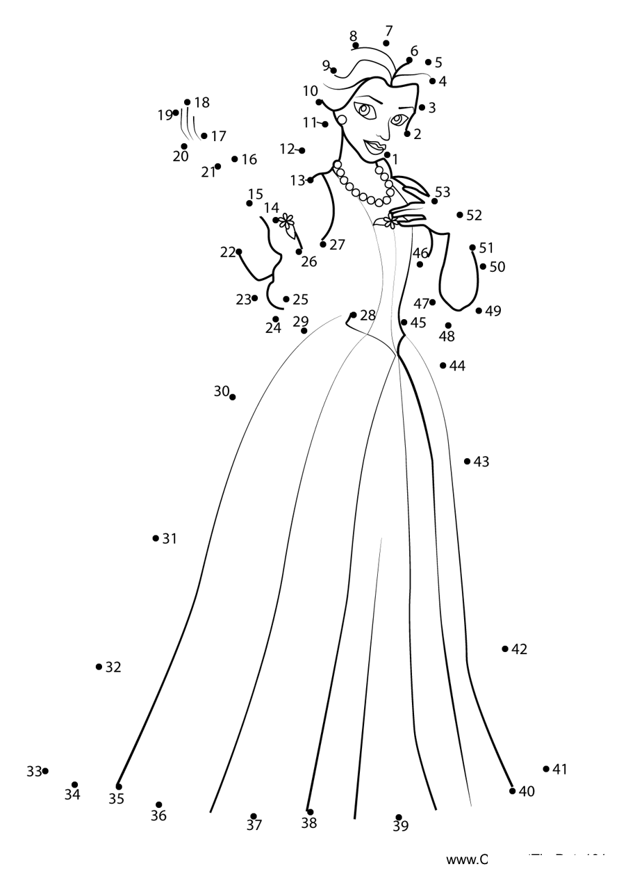 Belle-Beauty dot to dot worksheets