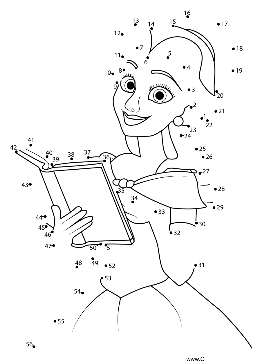 Belle-Reading dot to dot worksheets