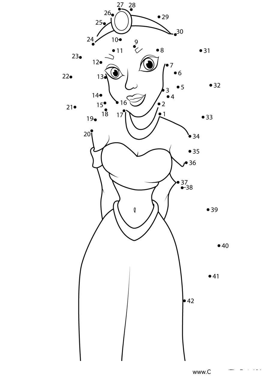 Jasmine-Laughing dot to dot worksheets