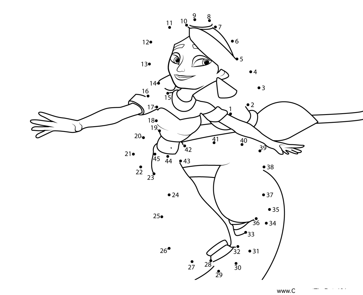 Princess-Jasmine-Climbing-Tree dot to dot worksheets