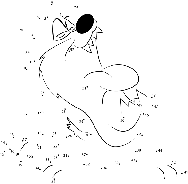 Taz Boy dot to dot worksheets