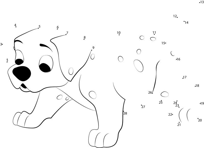 101-Dalmatians-The-Series-Lucky-Dot-To-Dot dot to dot worksheet