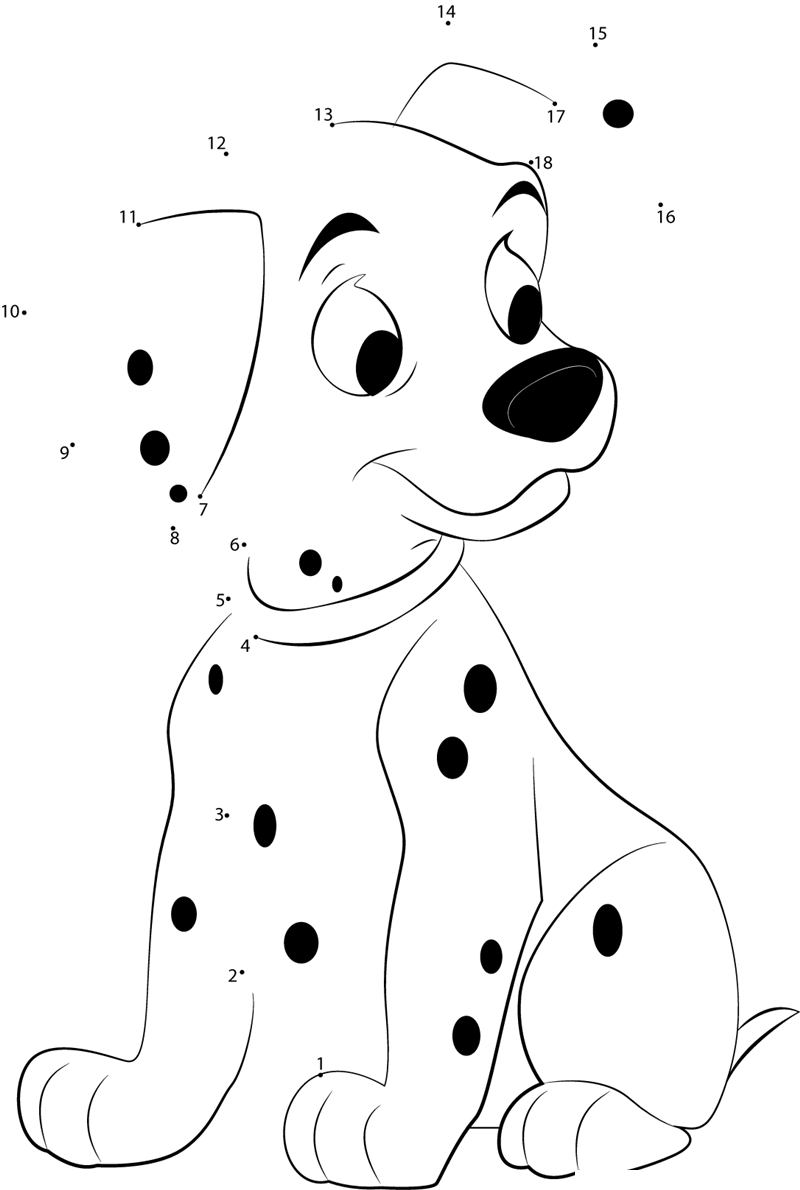 Beautiful-Dog-Dot-To-Dot dot to dot worksheets