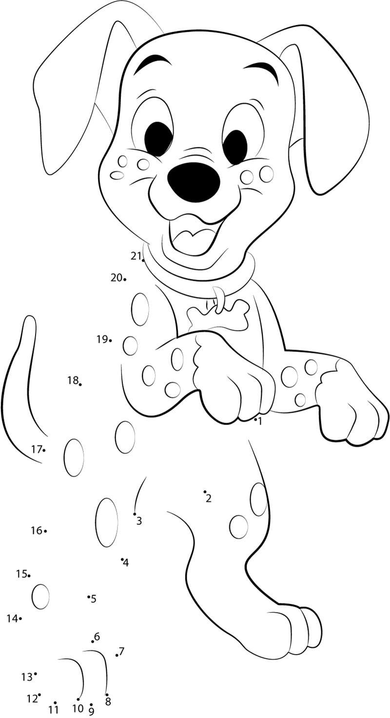 Dalmstanding-Dot-To-Dot dot to dot worksheets