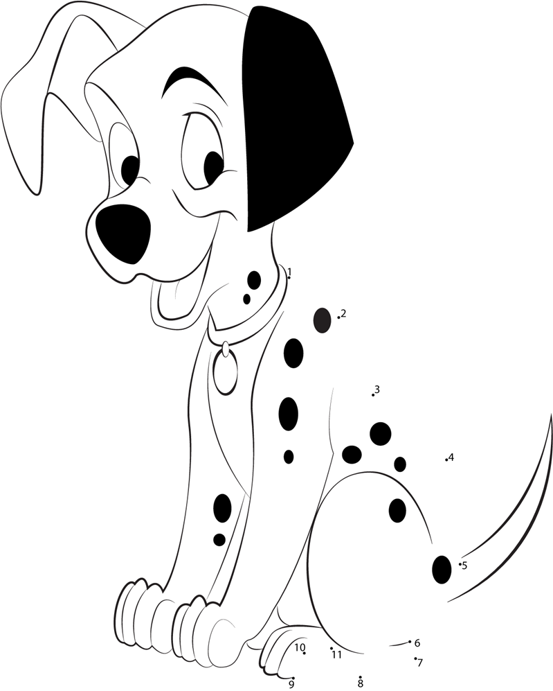 Funny-Dog-Dot-To-Dot dot to dot worksheets