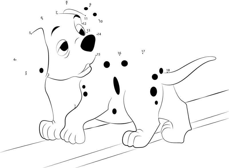 Little-Dog-Dot-To-Dot dot to dot worksheets