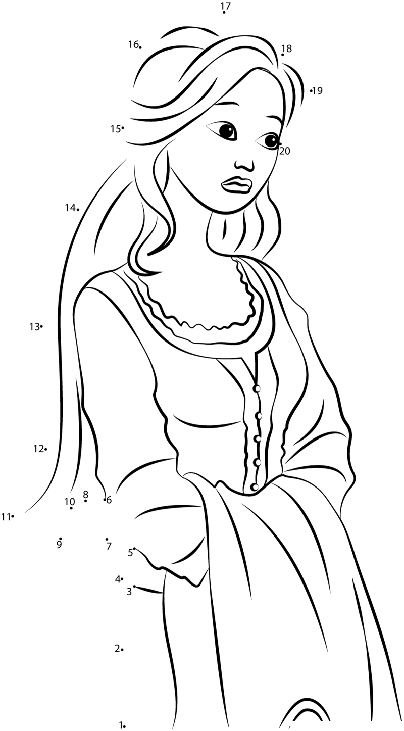 Sad-Barbie-Dot-To-Dot printable dot to dot worksheet