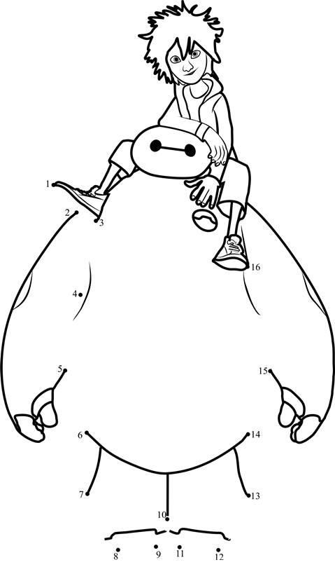 Hiro-And-Baymax-Dot-To-Dot printable dot to dot worksheet